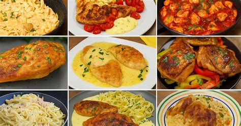 ilustračná fotografia rôznych jedál z kuracieho mäsa