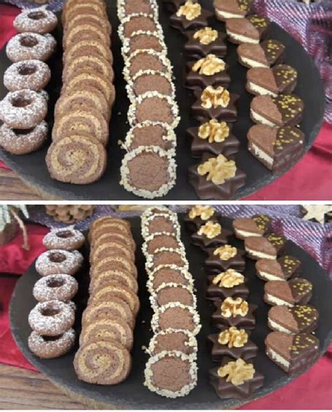 Koláž rôznych druhov zdravých vianočných koláčikov