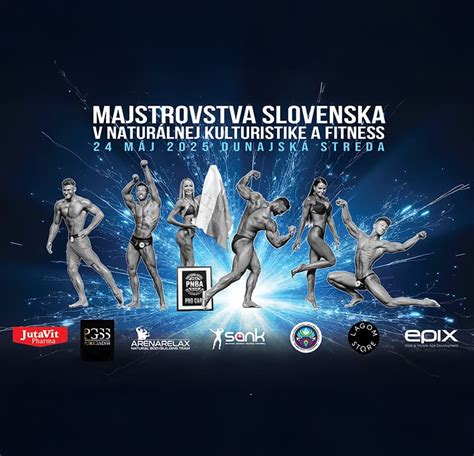 Súťažiaci na pódiu počas Majstrovstiev Slovenska v kulturistike a fitness