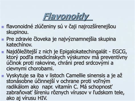 Infografika porovnávajúca obsah katechínov a flavonoidov v rôznych druhoch čaju