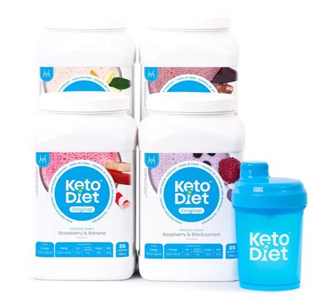 Obaly rôznych príchutí koktailov KetoDiet.