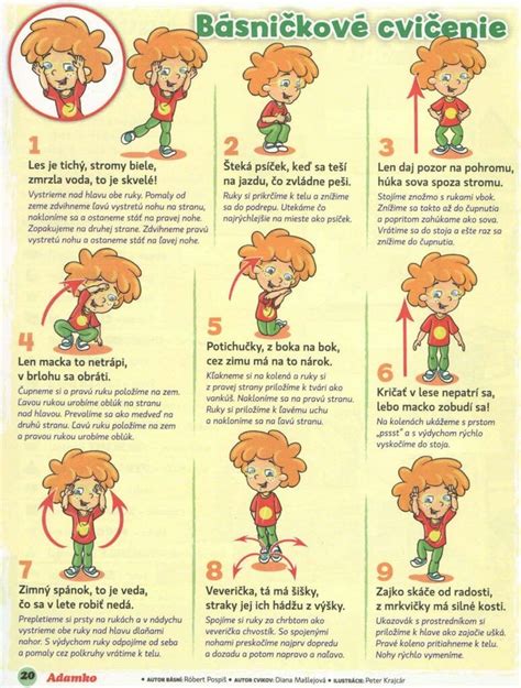 ilustrácia rôznych foriem pohybu a ich benefitov pre telo