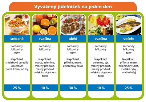 Infografika zobrazujúca vyvážený tanier s rozdelením na bielkoviny, sacharidy, tuky a zeleninu.