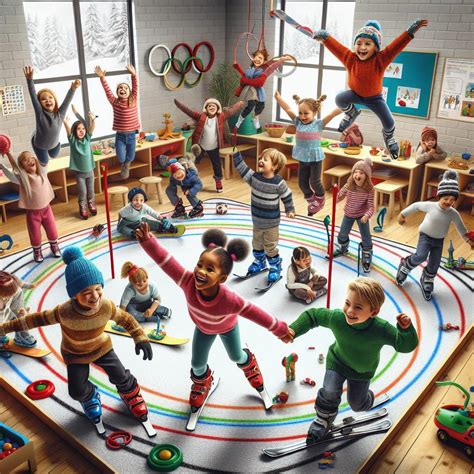 koláž obrázkov zobrazujúcich rôzne pohybové aktivity detí a rodín