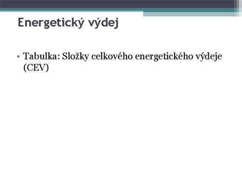 Ilustračná schéma zobrazujúca zložky celkového denného energetického výdaja