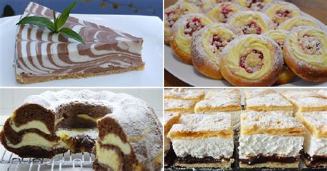 Galéria rôznych tvarohových dezertov a koláčov