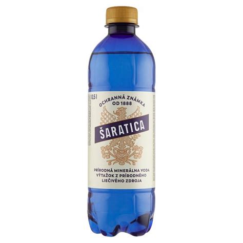 Prírodná minerálna voda Šaratica vo fľaši