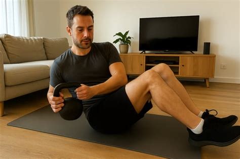 Ilustrácia cviku na šikmé brušné svaly (napr. Russian Twist)