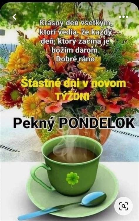 Vizualizácia jedálnička na pondelok s rozdelením na jednotlivé jedlá