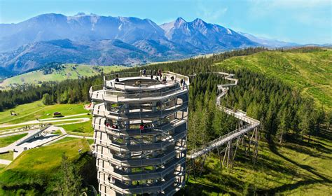 Mapa Chodníka korunami stromov Bachledka s vyznačenými atrakciami ako vyhliadková veža, tobogan a edukačné zastávky.