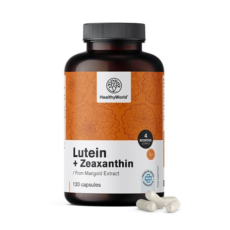 Obrázok oka s vyznačenými oblasťami, kde pôsobia luteín a zeaxantín