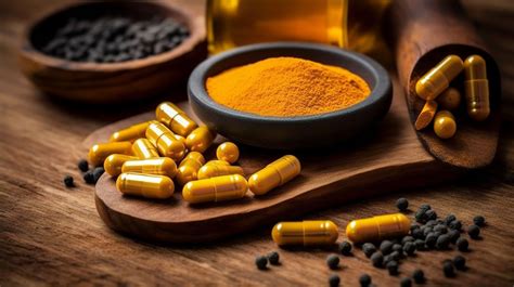 Infografika zobrazujúca synergický účinok piperínu (z čierneho korenia) na vstrebávanie kurkumínu.