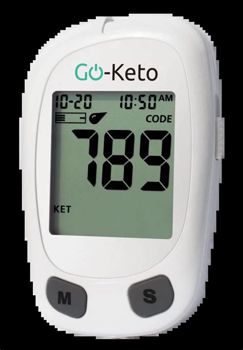 Ilustračná fotografia osoby držiacej keto meter v ruke