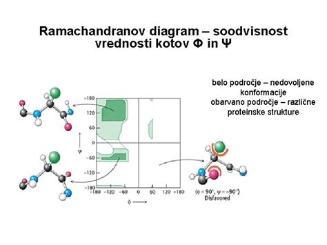 Ramachandranov diagram zobrazujúci povolené uhly φ a ψ pre aminokyseliny v proteínoch