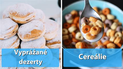 Infografika s porovnaním nezdravých a zdravých potravín.