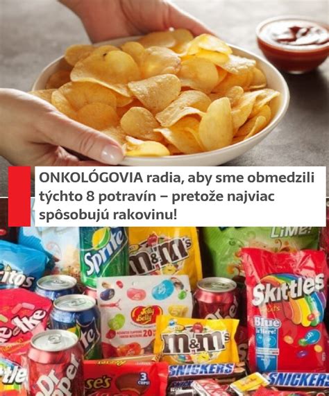 Ilustrácia rôznych druhov spracovaných potravín, ktoré by sa mali obmedziť.