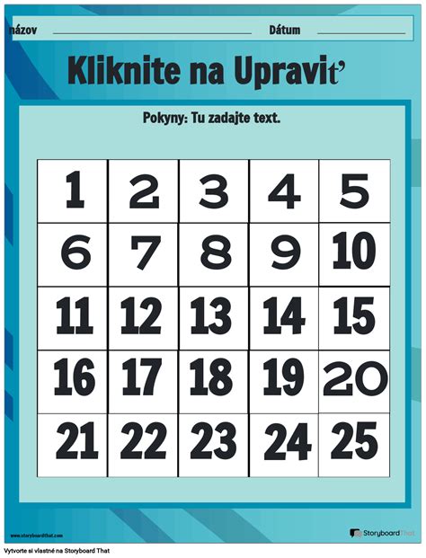 Príklad tabuľky s ideálnym denným plánom