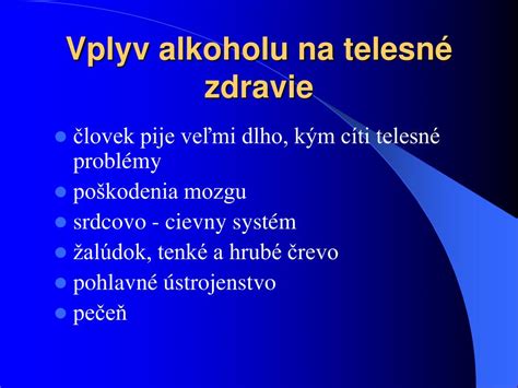 schéma znázorňujúca vplyv alkoholu na metabolizmus a telo