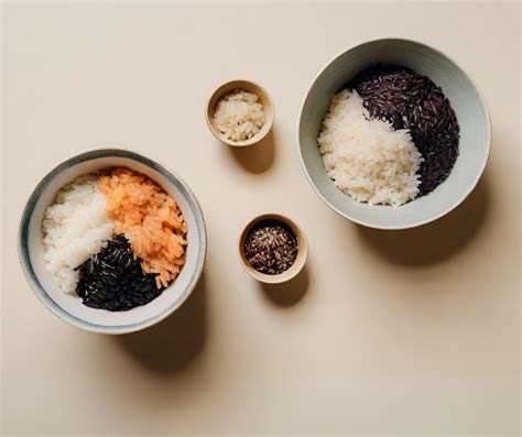 Ilustrácia rôznych druhov ryže s ich charakteristikami