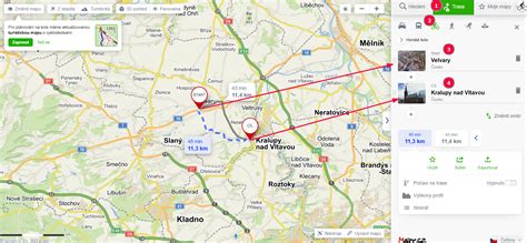 Mapa zobrazujúca bežeckú trasu s GPS