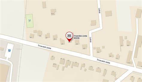 mapa s vyznačenou lokalitou fitness centra v Nitre