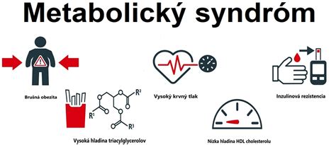 Infografika zobrazujúca metabolický syndróm a jeho vplyv na orgány v ľudskom tele.