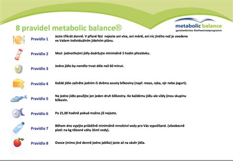 Infografika: Princípy a fázy programu Metabolic Balance