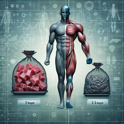 Porovnanie objemu kilogramu tuku a kilogramu svalov.