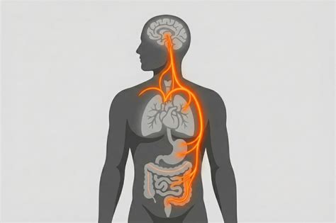 Ilustrácia spojenia medzi mozgom a črevom (os črevo-mozog)