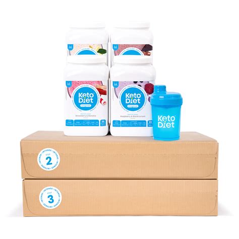 Fotografia rôznych produktov od Ketodiet.sk, napríklad proteínové prášky, hotové jedlá a balíčky.