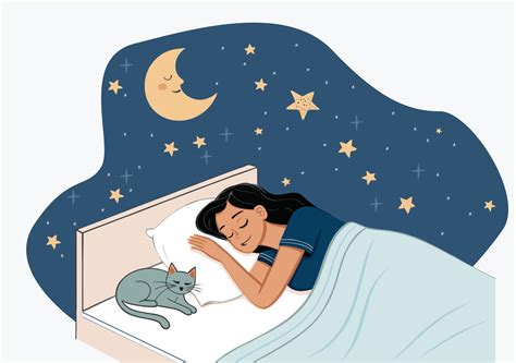 ilustrácia: žena spokojne spí v posteli
