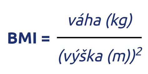 Matematický vzorec BMI s váhou a výškou
