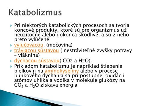 Schéma metabolických dráh: znázornenie rozkladu živín na energiu (katabolizmus) a výstavby buniek (anabolizmus).
