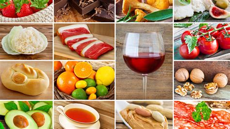 koláž potravín s nízkym obsahom histamínu