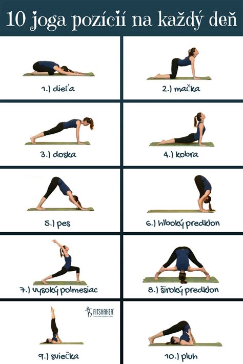 Ilustrácia rôznych pozícií v Pozdrave Slnku