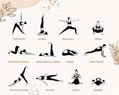 Ilustrácia strečingových cvikov po cvičení.