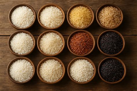 grafické znázornenie glykemického indexu rôznych druhov ryže