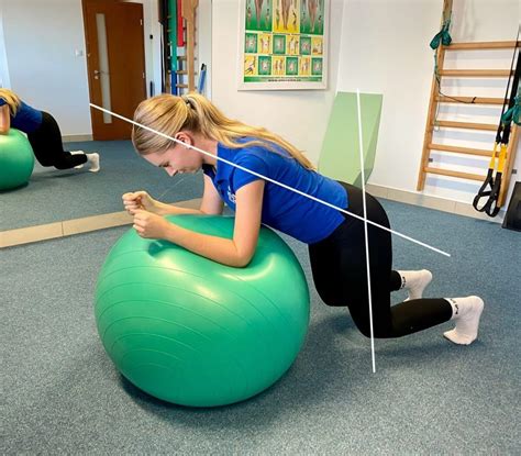 Infografika s vizuálnym znázornením rôznych cvikov na fitlopte