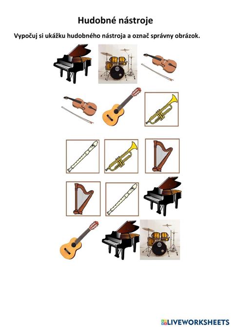 Ilustrácia športového vybavenia a hudobných nástrojov