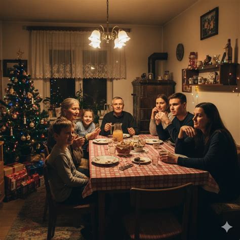 Rodina pri spoločnom stolovaní, dieťa má v ruke lyžičku