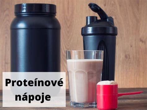 Ilustrácia rôznych druhov proteínových práškov a hotových nápojov.
